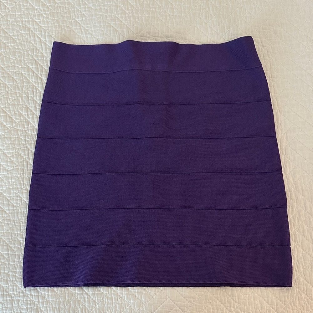 Bebe Purple Bodycon Skirt - Large